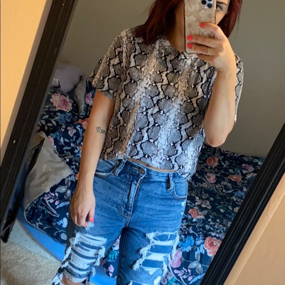 Python Crop Tee